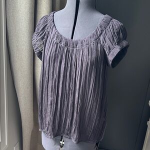 Silk Banana Republic Sheer Purple Blouse with removable tank cami